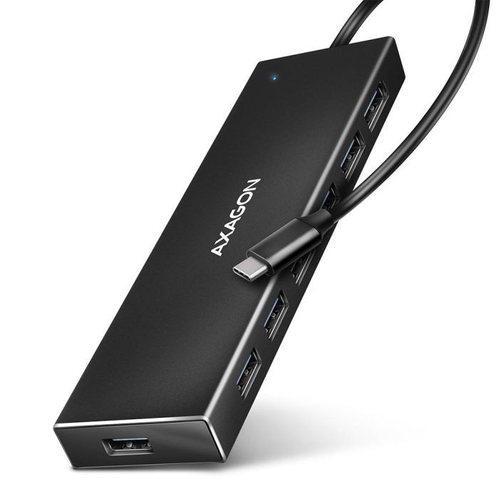Концентратор AXAGON USB-C to 7xUSB 3.0 black Фото