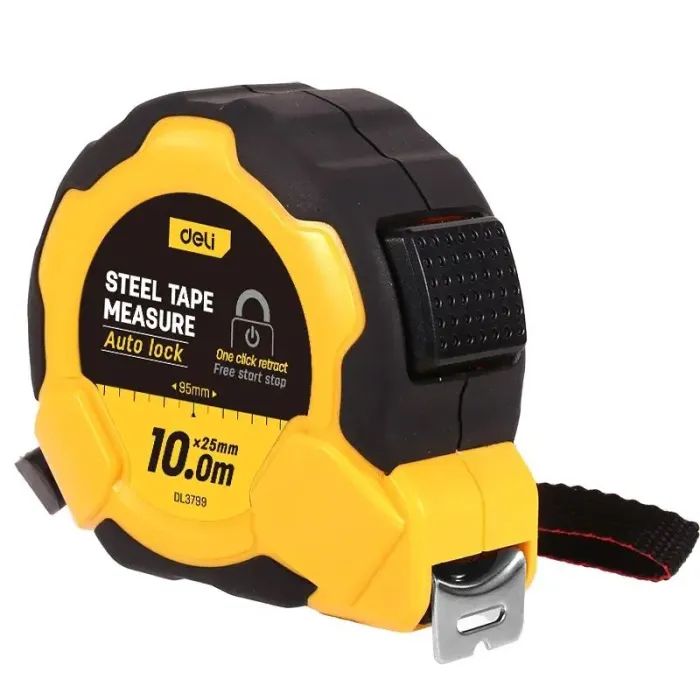 Рулетка Deli стальная 3 м х 16 мм Фото