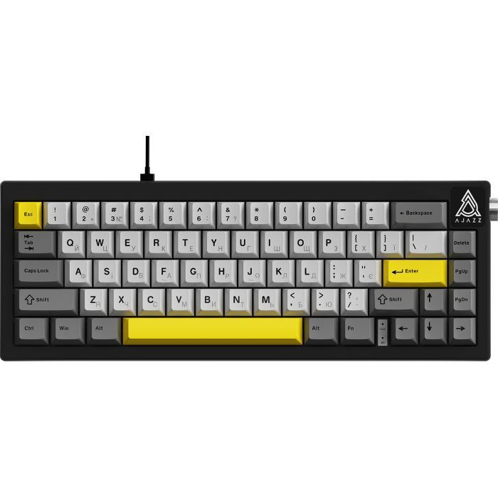 Клавиатура Ajazz AK650 Moon Yellow Switch USB UA Black/Grey/Yellow Фото