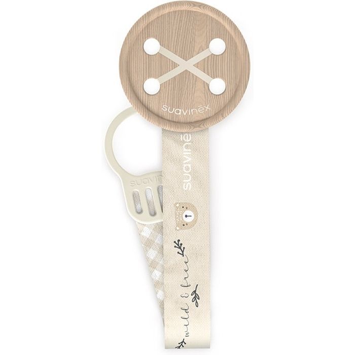 Клипса для пустышек Suavinex Wild & Free, сіра Фото