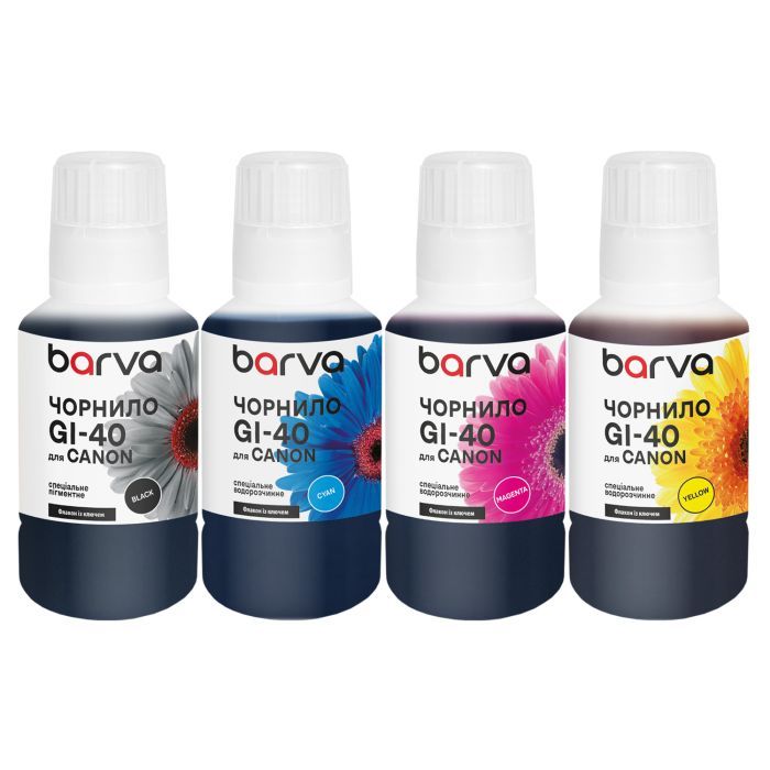 Чернила Barva Canon GI-40 SET 4x135 мл, OneKey Фото