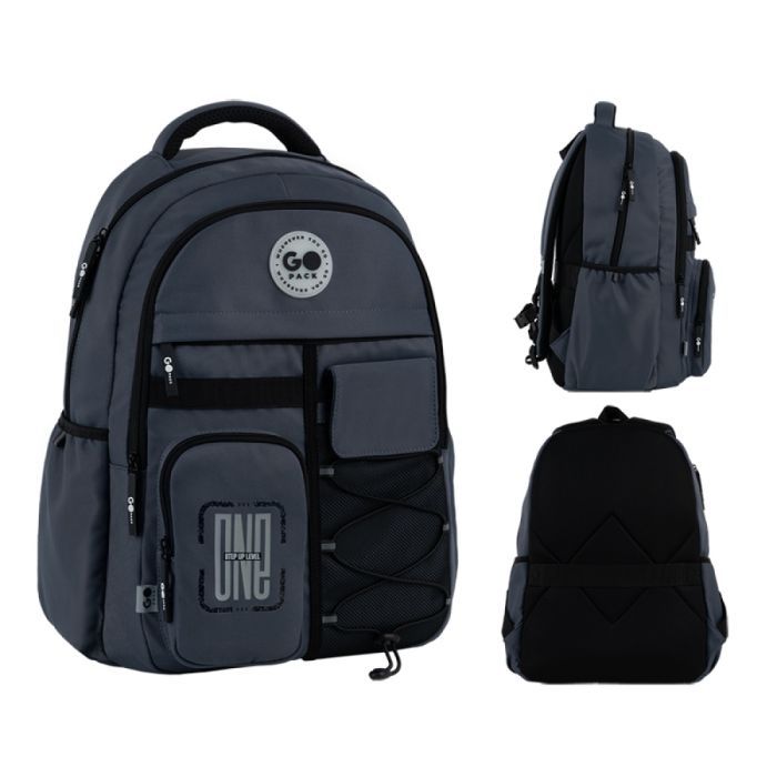 Рюкзак школьный GoPack Education Teens 184 темно-сірий Фото