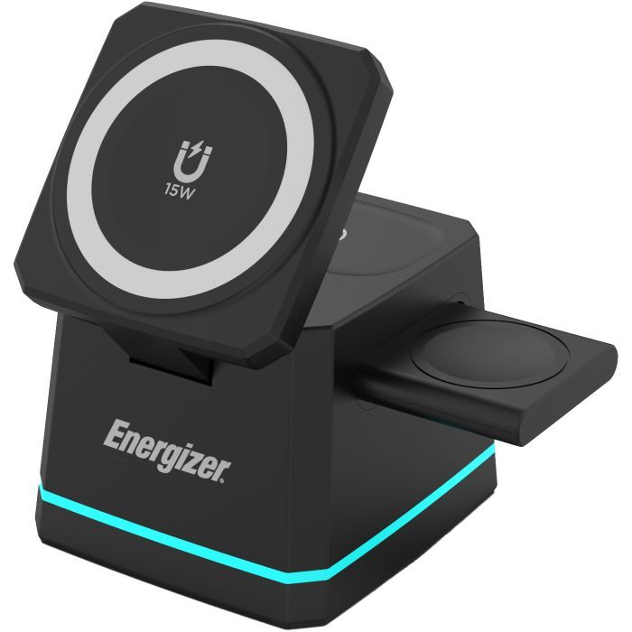 Зарядное устройство Energizer 15W 3-in-1 magnetic wireless black Фото