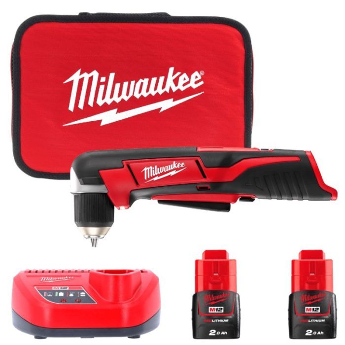 Дрель Milwaukee угловой 12 Нм, C12 RAD-202В Li-Ion 2x2Ah Фото