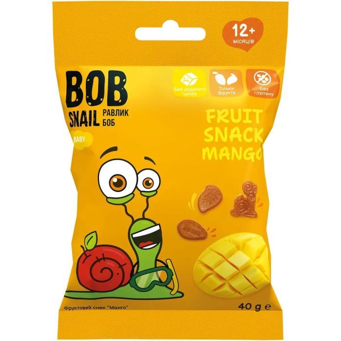 Детские снеки Bob Snail фруктові манго 40 г Фото