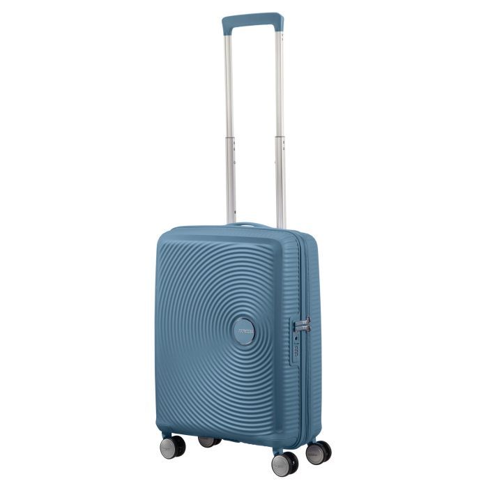 Чемодан American Tourister Soundbox 35.5/41 л сіро-синя Фото