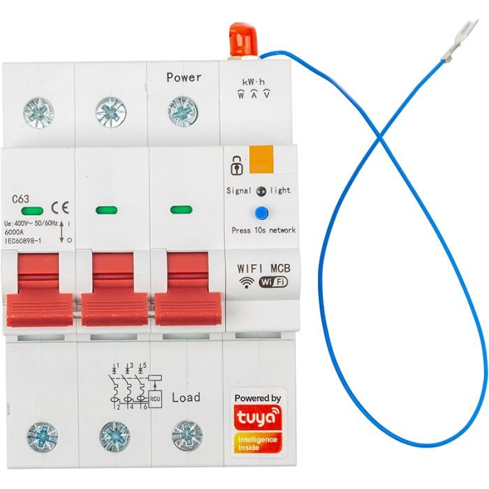 Автоматический выключатель TUYA 3P, Wi-Fi, RS485, 63A Фото