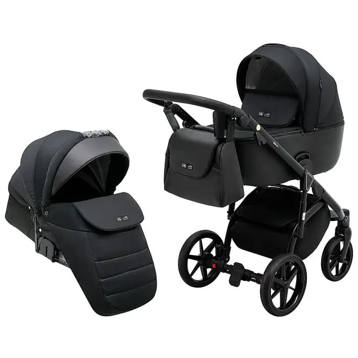 Коляска Adamex 2 в 1 Nola PS-1 чорний Фото
